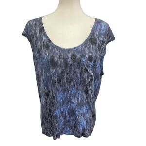 Converse One Star Womens XL Sleeveless Scoop Neck Hi Low 100% Rayon Top Blouse